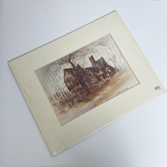 NEW The House of Seven Gables Art Watercolor Painting Print Mat Limited Edition - Picture 4 of 15